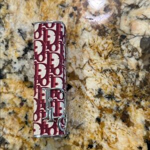 Dior Addict  Burgundy and silver  Monogram Lipstick Holder